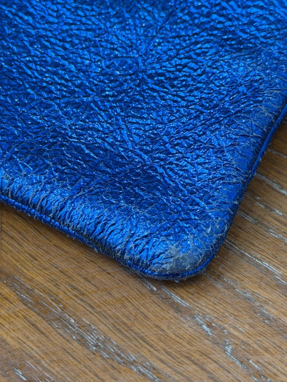 Marc by Marc Jacobs Electric Blue Metallic Coin Purse Pouch Wallet - Picture 8 of 16